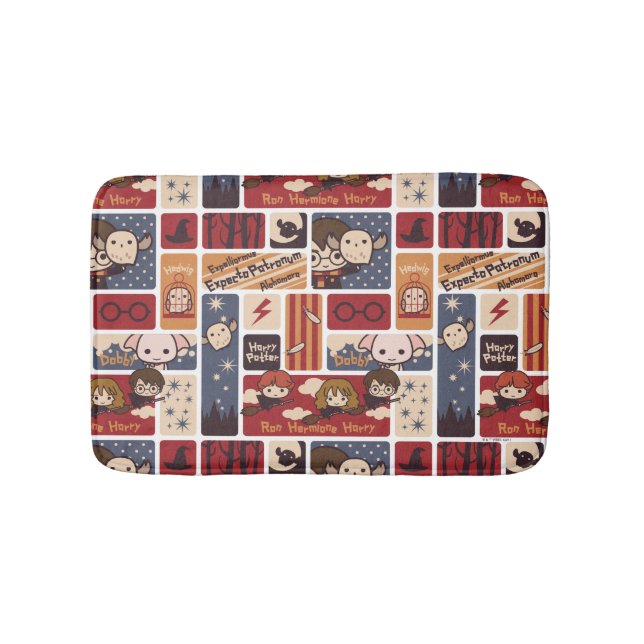 Tapete De Banheiro Harry Potter Cartoon Scenes Pattern (frente)