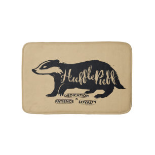 Tapete De Banheiro Harry Potter HUFFLEPUFF™ Tipografia Silhueta