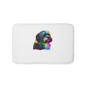 Tapete De Banheiro Havanese Dog Pop Art Design no Havanês