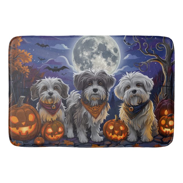 Tapete De Banheiro Havanese Halloween Spooky (Frente)