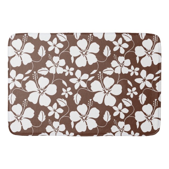 TAPETE DE BANHEIRO HAWAIIAN HULA (HIBISCUS) BROWN (Frente)