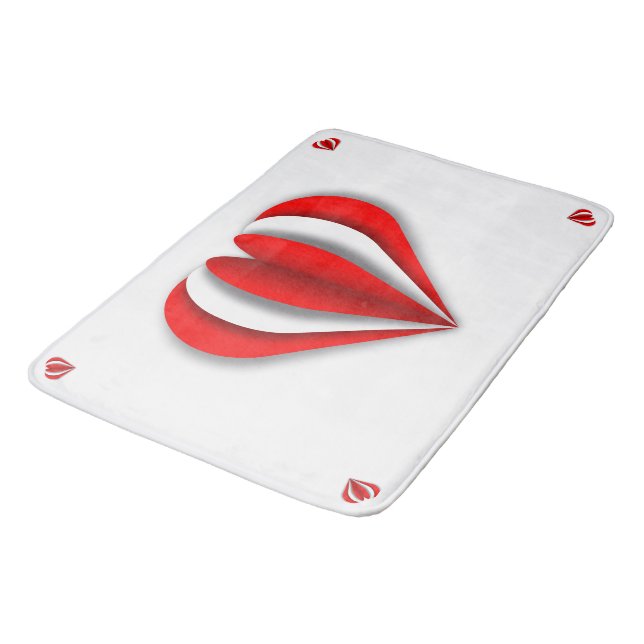 Tapete De Banheiro Heart Origami (Angulado)