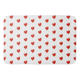 Tapete De Banheiro Hearty Hearts - Red and White -
