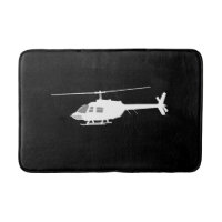 Helicóptero Chopper Silhouette Voando Preto