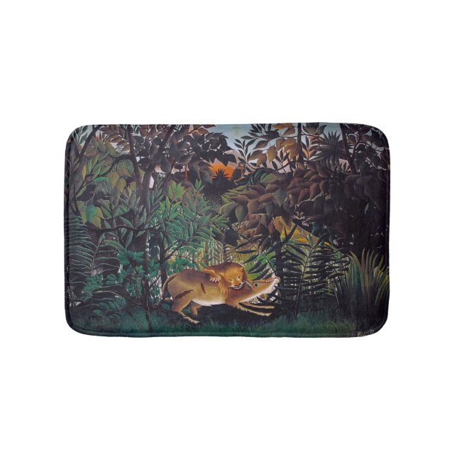 Tapete De Banheiro Henri Rousseau - O Leão Fome (frente)