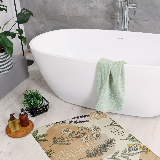 Tapete De Banheiro Herbal Blossoms (Criador carregado)