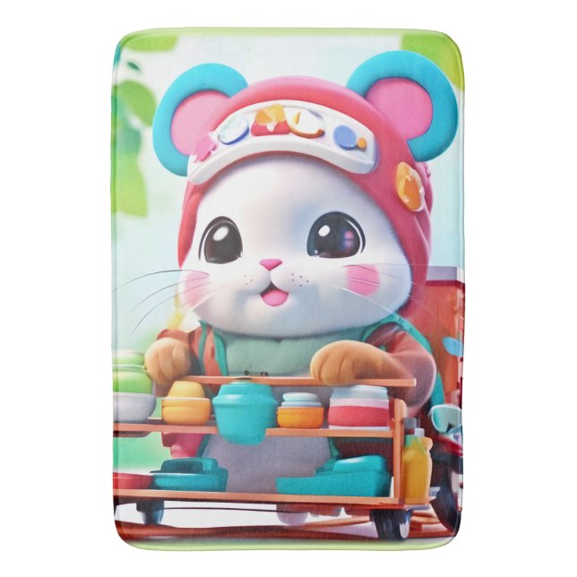 Tapete De Banheiro Herói de Entrega de Hamster (Frente Vertical)