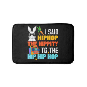 Tapete De Banheiro Hip Hop Hippity Coelho de Páscoa Divertido Meninos