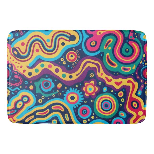 Tapete De Banheiro Hippie Bath Mat (Frente)