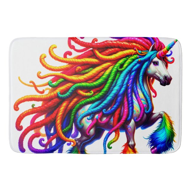 Tapete De Banheiro Hippie Unicorn (Frente)