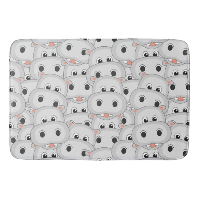 Tapete De Banheiro Hippo Head Bath Mat (Frente)