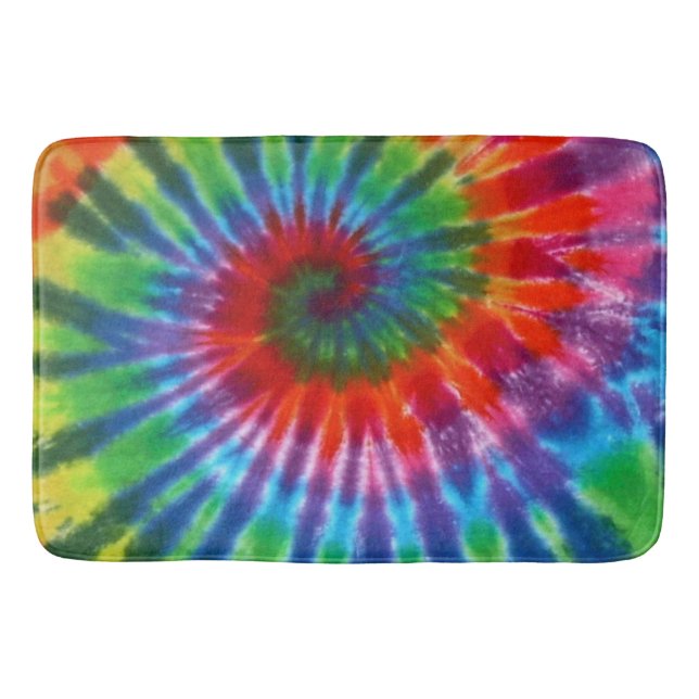Tapete De Banheiro Hippy Tie Dye 60s (Frente)