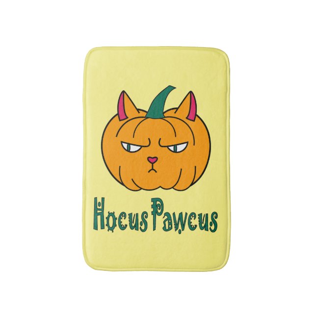Tapete De Banheiro Hocus pawcus Halloween abóbora gengibre magia (Frente Vertical)