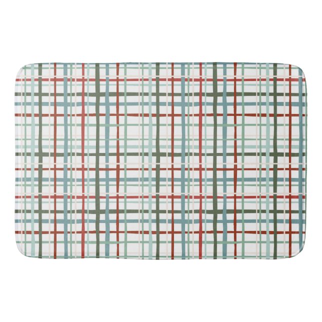 Tapete De Banheiro Holiday Gingham - Pacífica (Frente)