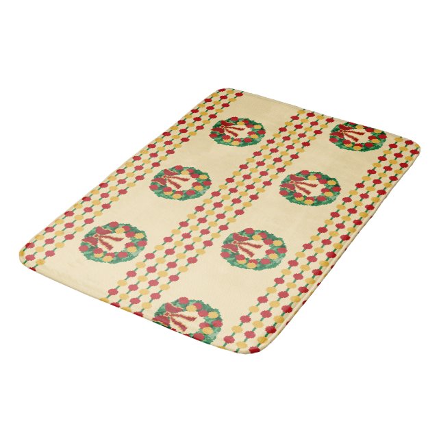 Tapete De Banheiro Holiday Wreath Knit (Angulado)