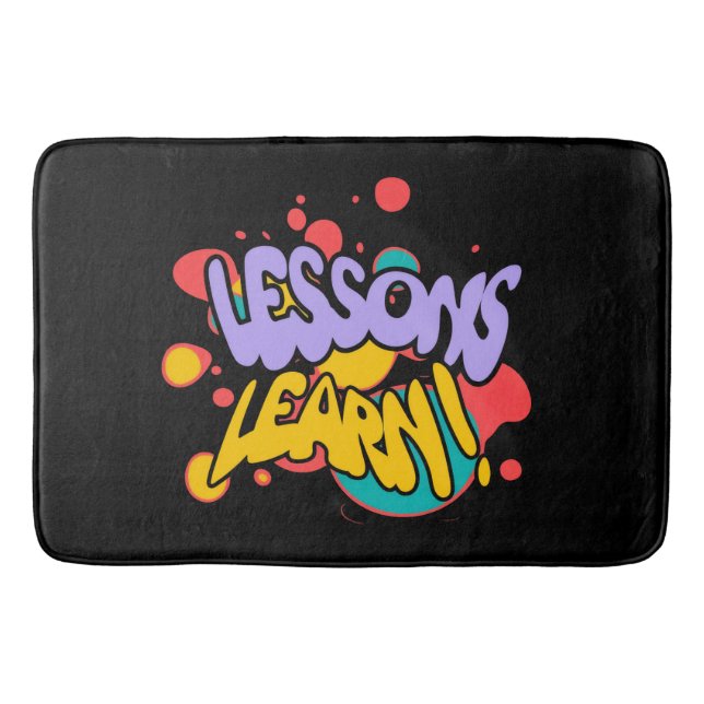 TAPETE DE BANHEIRO HOME PAINT SPLASH LESSONS LEARN BATH MAT  (Frente)