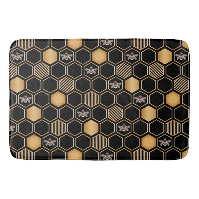 Tapete De Banheiro Honeycomb Pattern (Frente)