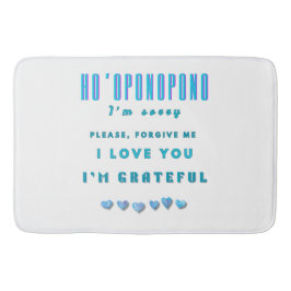 Tapete De Banheiro Ho'oponopono Healing Mantra - Azul Claro Espiritua