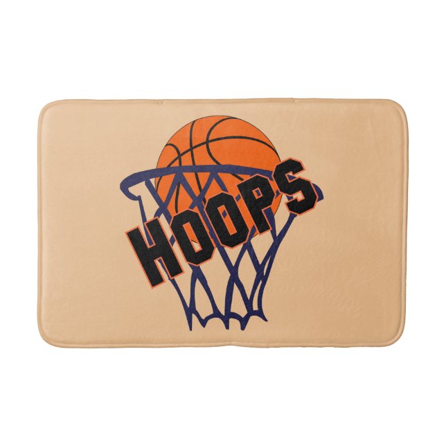 Tapete De Banheiro Hoops Basball e Net Bath Mat (Frente)