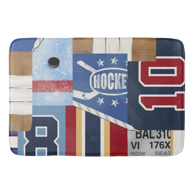 Tapete De Banheiro Hóquei velho do tempo dos retalhos clássicos do (Frente)