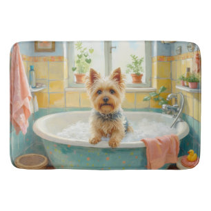 Tapete De Banheiro Hora do Banho do Cairn Terrier Decoração de Banhei