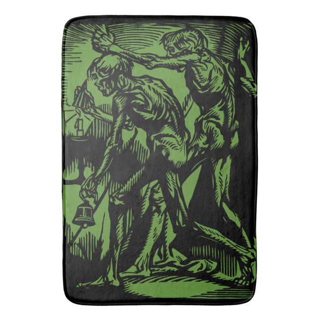 Tapete De Banheiro Horrores de Mineiros Mortos no Dia das Bruxas (Frente Vertical)