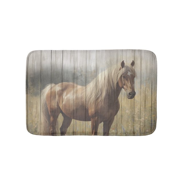 Tapete De Banheiro Horse Wood panels look Farmhouse style (frente)