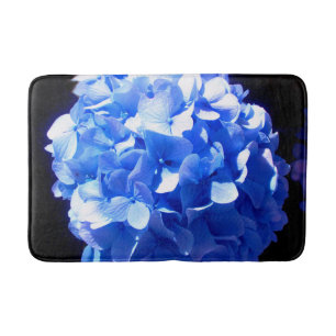 Tapete De Banheiro Hortênsias azuis elegantes em azul cobalto floral