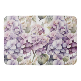 Tapete De Banheiro Hortênsias em água-tinta rosa roxo elegante