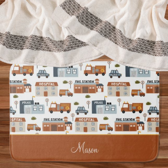 Tapete De Banheiro Hospital, Incêndio, Padrão de Cidade Policial para (Criador carregado)