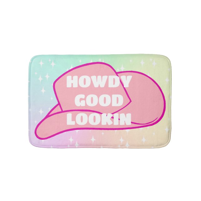 Tapete De Banheiro Howdy Good Looker Rancher Cowboy Ombre (frente)