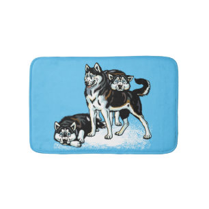 Tapete De Banheiro husky siberiano