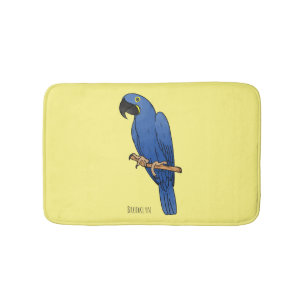 Tapete De Banheiro Hyacinth macaw bird cartoon illustration