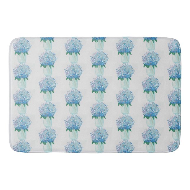 Tapete De Banheiro Hydrangea azul e roxa (Frente)