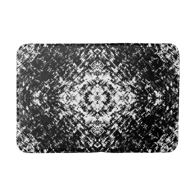Tapete De Banheiro Hypnotic Abstract Black And White Modern Art (Frente)