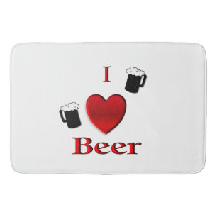 Tapete De Banheiro I Heart Beer Design