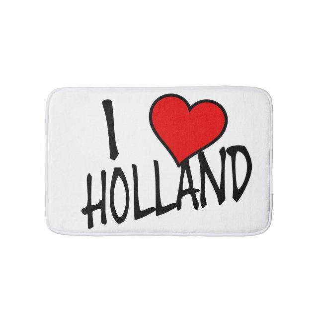 Tapete De Banheiro I Heart Holland bk em wt bmcnt (frente)