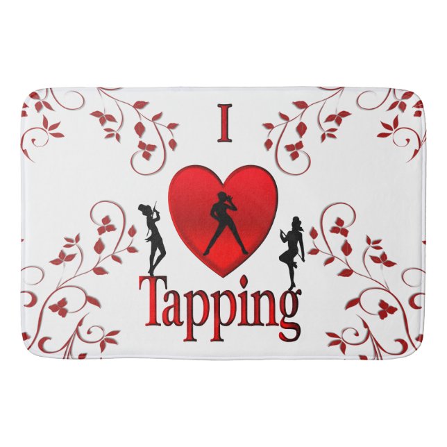 Tapete De Banheiro I Heart Tap Dance (Frente)