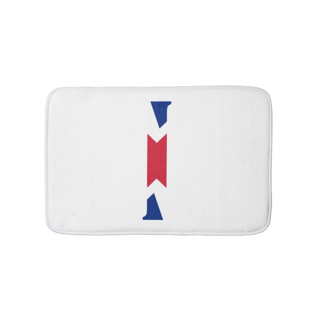 Tapete De Banheiro I Monograma sobreposto no bmcnt bandeira da bandei (frente)