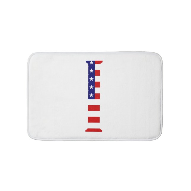 Tapete De Banheiro I Monograma sobreposto no USA Flag bmcnt (frente)