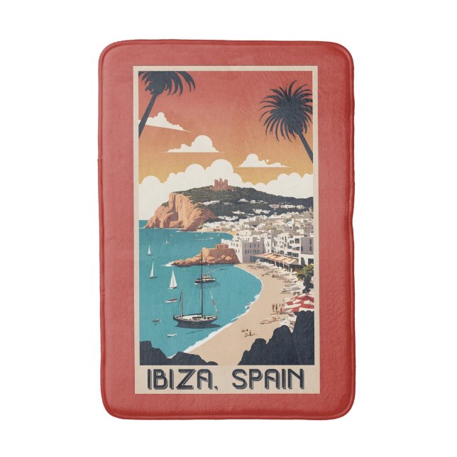 Tapete De Banheiro Ibiza, Poster de viagens Espanha (Frente Vertical)