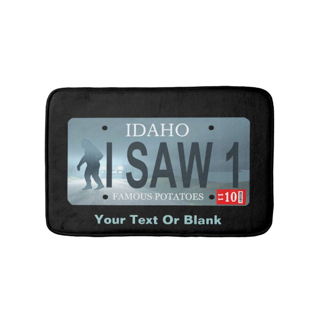 Tapete De Banheiro Idaho "Vi 1" Placa de Licença Sasquatch (frente)