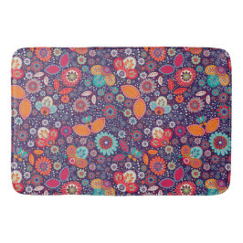 Tapete De Banheiro Ilustração Colorida Natureza Padrão Floral