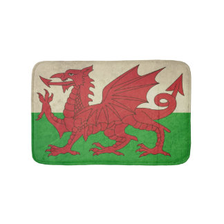 Tapete De Banheiro Ilustração da bandeira do dragão de Galês do