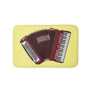Tapete De Banheiro Ilustração de desenho animado de Accordion