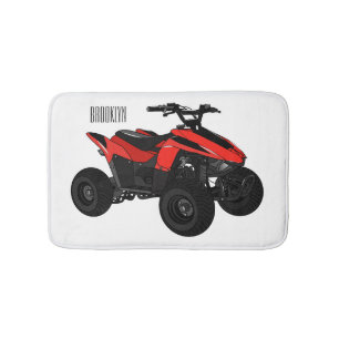 Tapete De Banheiro Ilustração de desenho animado de bicicleta atv