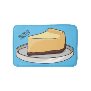 Tapete De Banheiro Ilustração de desenho animado de Cheesecake