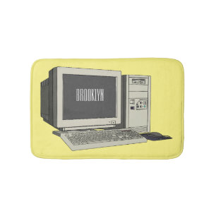 Tapete De Banheiro Ilustração de desenho animado de computador