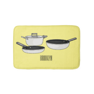 Tapete De Banheiro Ilustração de desenho animado de conjuntos de cook