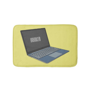 Tapete De Banheiro ilustração de desenho animado de laptop